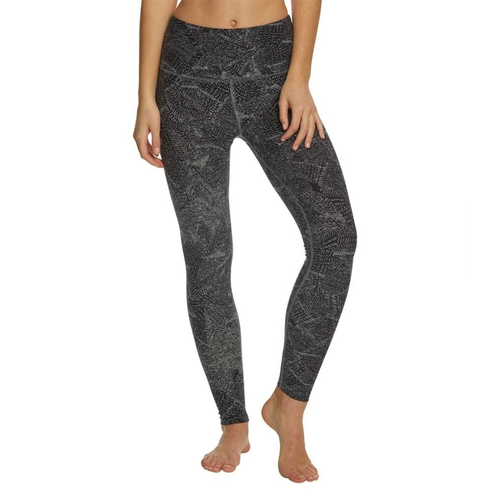 BEYOND YOGA Black Gray Abstract Prinf High Waist 7/8 Leggings Size Medium